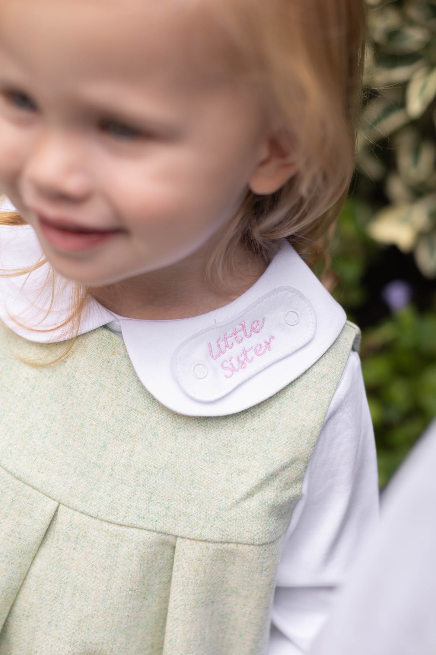 Blank Embroidery Tab to Pair with Peter Pan Onesie | Little Gray Peach