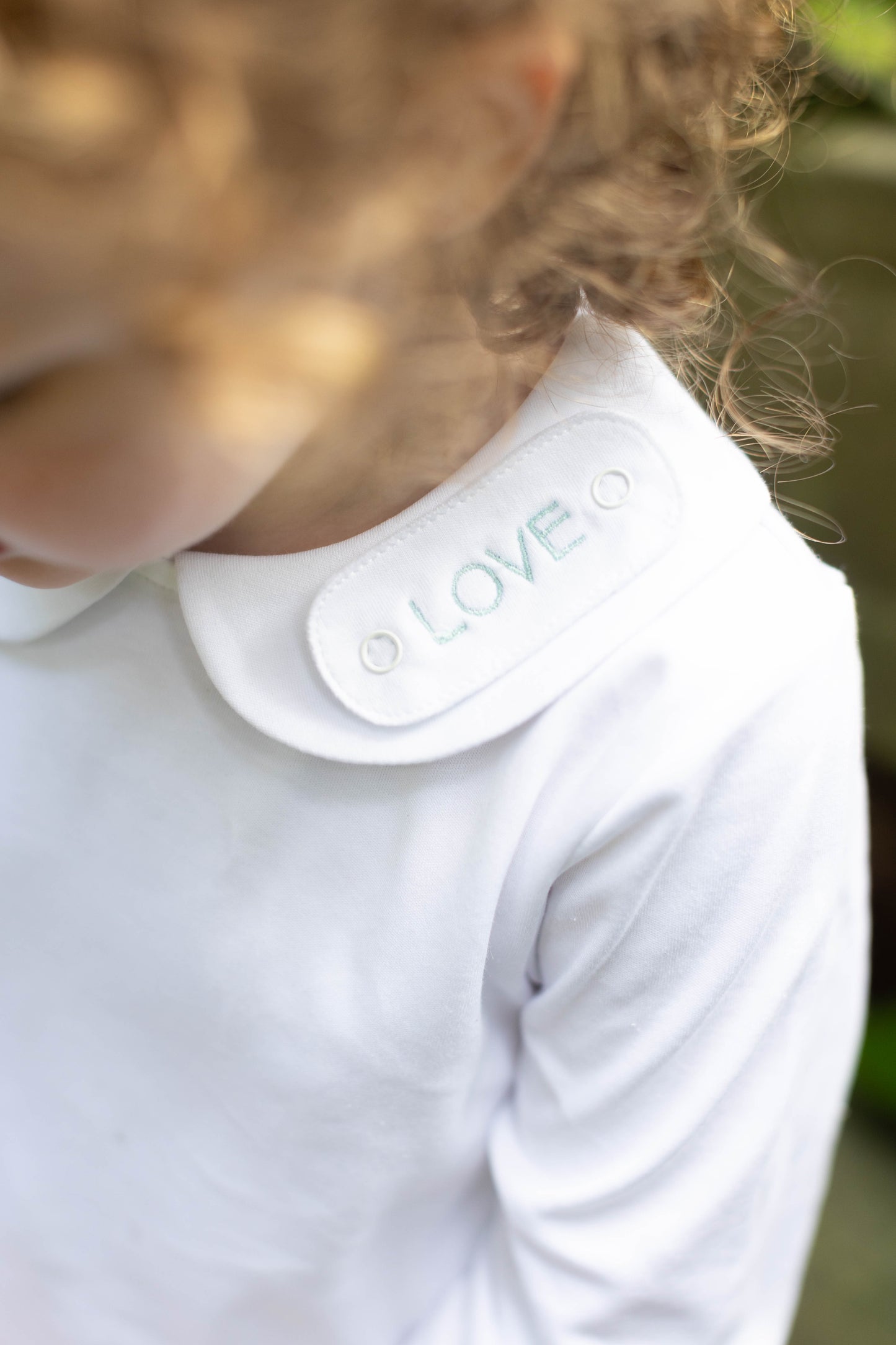 Blank Embroidery Tab to Pair with Peter Pan Onesie | Little Gray Peach
