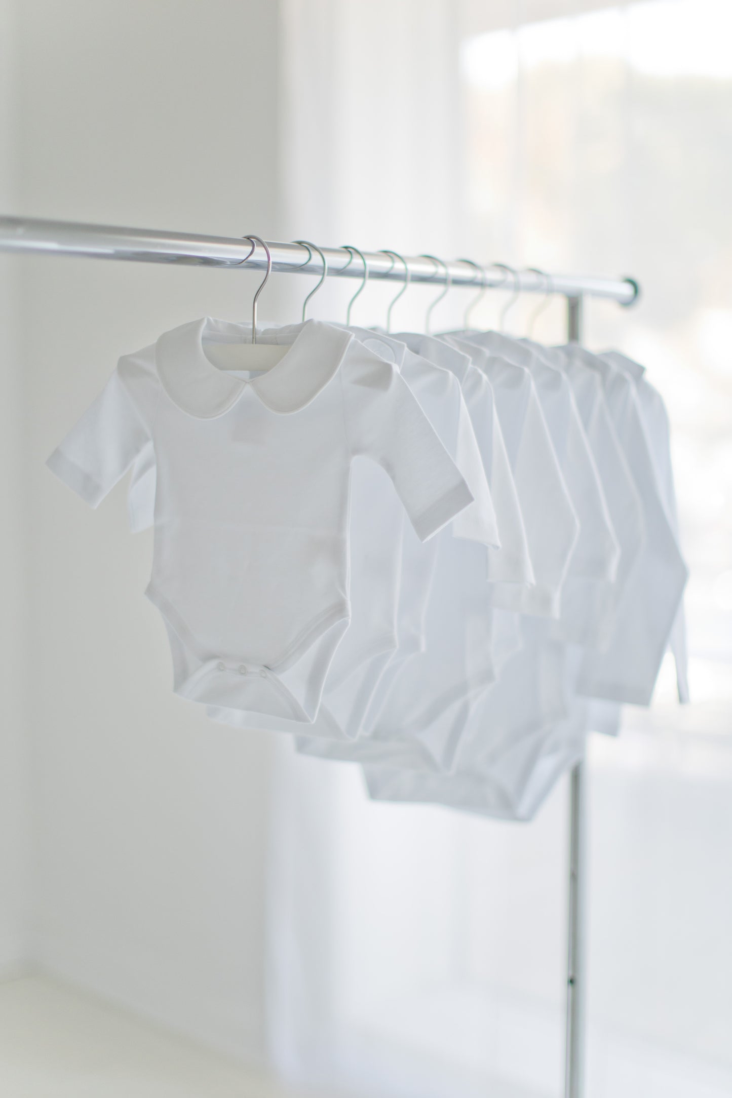 White Piped Peter Pan Collared Onesie, Bundle | Little Gray Peach